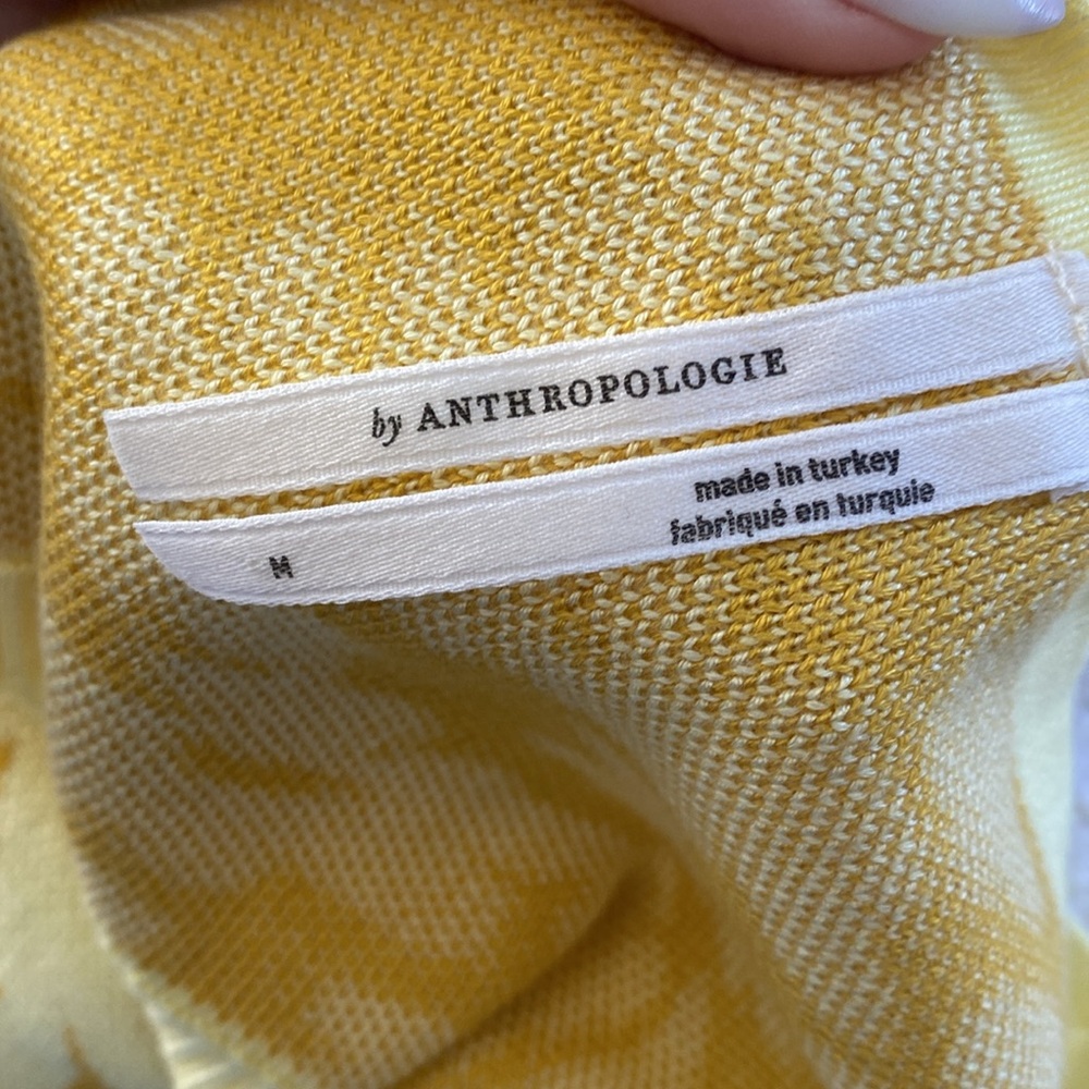 Anthropologie Yellow Crop Top, Medium - Picture 4 of 7